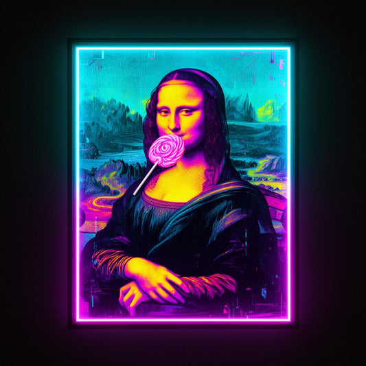 Gioconda Neon AR - Cuadro Pop Art con Realidad Aumentada
